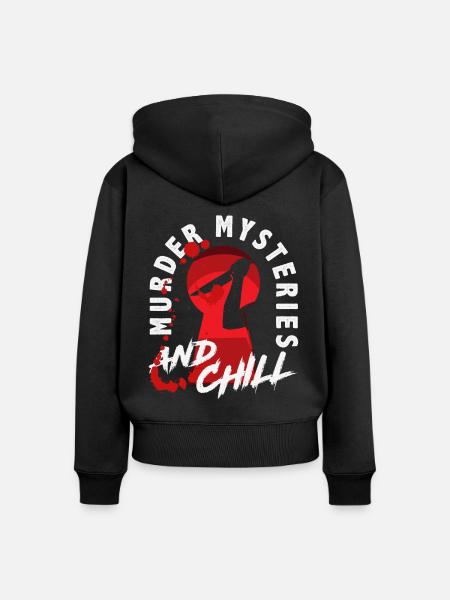 Krimidinner, Krimi-dinner - Frauen Premium Bio Zip Hoodie - Schwarz
