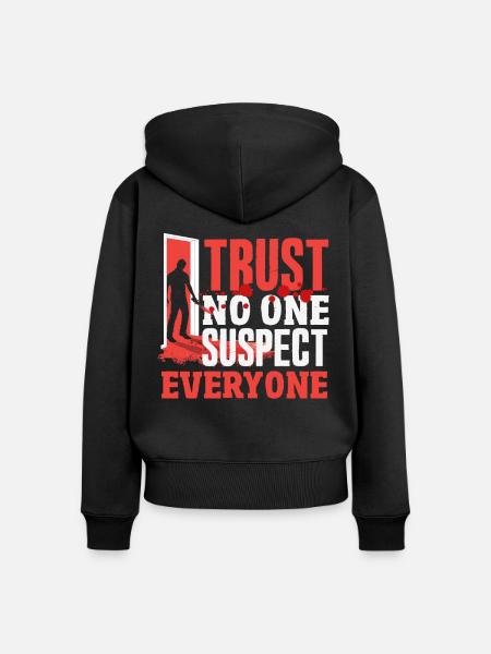 Krimidinner, Krimi-dinner - Frauen Premium Bio Zip Hoodie - Schwarz