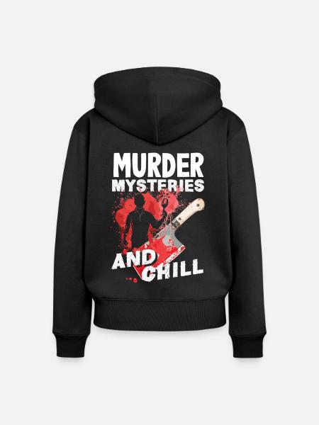 Krimidinner, Krimi-dinner - Frauen Premium Bio Zip Hoodie - Schwarz