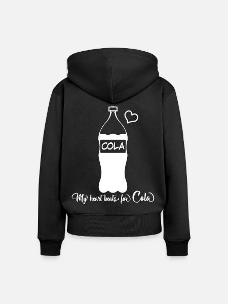 Cola Bottle Lemonade Softdrinks - Frauen Premium Bio Zip Hoodie - Schwarz