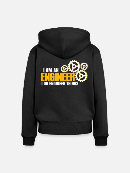Engineering Mechanical Engineer - Frauen Premium Bio Zip Hoodie - Schwarz