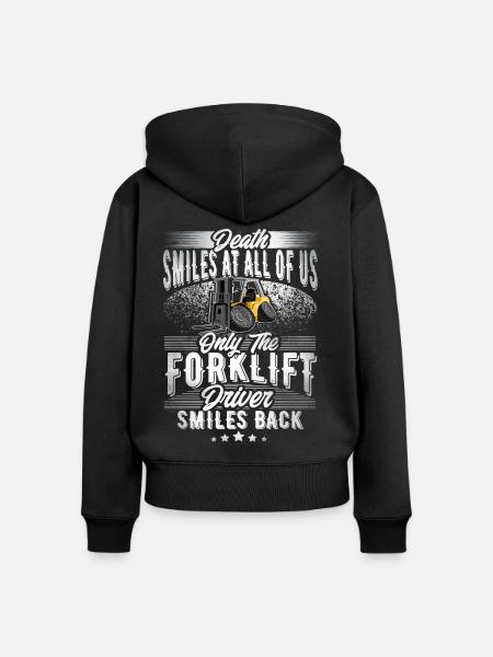 Staplerfahrer - Frauen Premium Bio Zip Hoodie - Schwarz