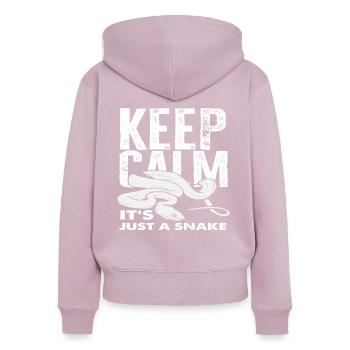 Schlange Schlangenbesitzer - Frauen Premium Bio Zip Hoodie - Altrosa - Hinten - Julia (174cm)