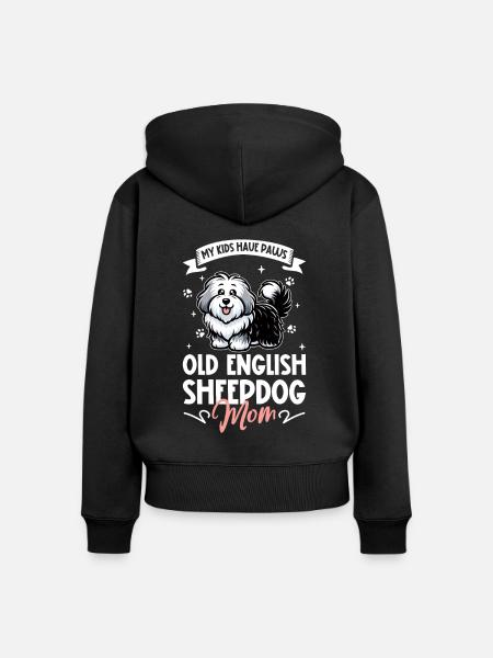 Bobtail Mama - Frauen Premium Bio Zip Hoodie - Schwarz