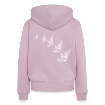 Leichtathletik Leichtathletikspiele - Frauen Premium Bio Zip Hoodie - Altrosa - Hinten - Julia (174cm)