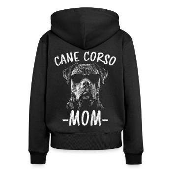 Cane Corso Italiano Mom Mom Cane Corso Gift - Women's Premium Organic Zip Hoodie - black - Back - Julia (174cm)