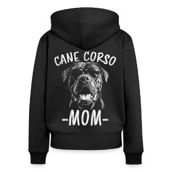 Cane Corso Italiano Mom Mom Cane Corso Gift - Women's Premium Organic Zip Hoodie - black - Back - Julia (174cm)