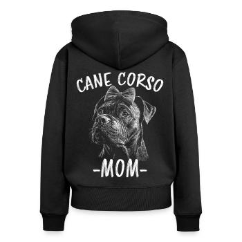 Cane Corso Italiano Mom Mom Cane Corso Gift - Women's Premium Organic Zip Hoodie - black - Back - Julia (174cm)