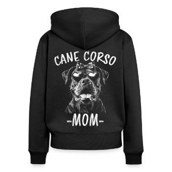 Cane Corso Italiano Mom Mom Cane Corso Gift - Women's Premium Organic Zip Hoodie - black - Back - Julia (174cm)