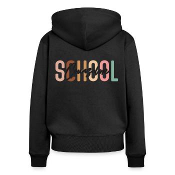 Conseiller scolaire Conseiller scolaire - Sweat à capuche zippé Premium bio Femme - noir - Dos - Julia (174cm)