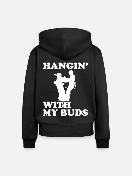 Arborist Baumpfleger Baumkletterer Baumklettern - Frauen Premium Bio Zip Hoodie - Schwarz