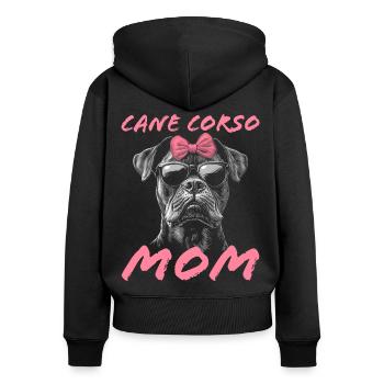 Cane Corso Italiano Mom Mom Cane Corso Gift - Women's Premium Organic Zip Hoodie - black - Back - Julia (174cm)