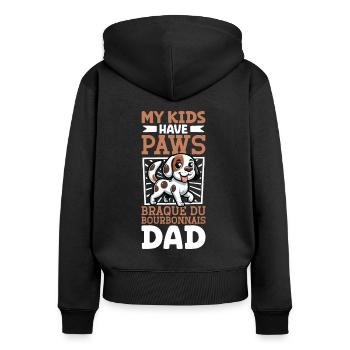 Braque du Bourbonnais Papa - Women's Premium Organic Zip Hoodie - black - Back - Julia (174cm)