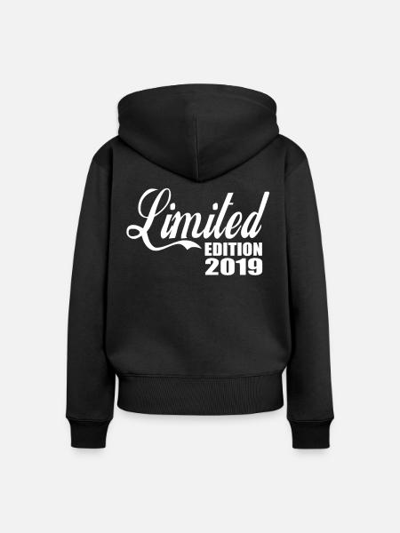Limited Edition 2019 - Frauen Premium Bio Zip Hoodie - Schwarz