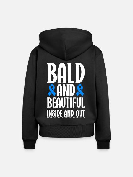 Alopecia Areata Bewusstsein Haarausfall - Frauen Premium Bio Zip Hoodie - Schwarz