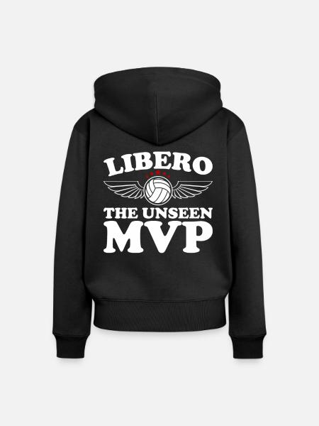 Volleyball Libero - Frauen Premium Bio Zip Hoodie - Schwarz