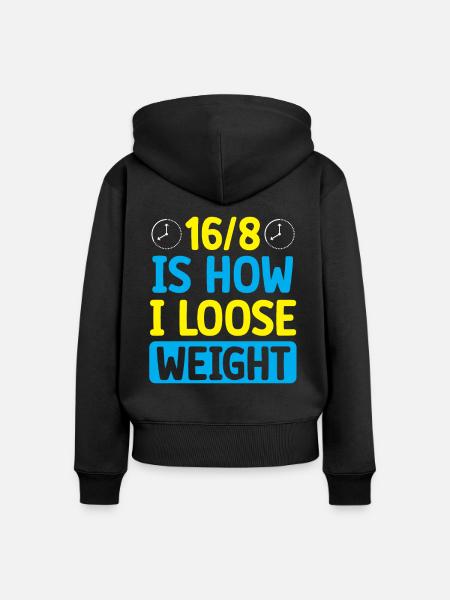 Intermittierendes Fasten Abnehmen - Frauen Premium Bio Zip Hoodie - Schwarz