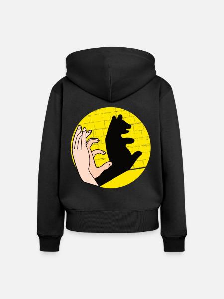 Handschattenpuppenspiel Puppen - Frauen Premium Bio Zip Hoodie - Schwarz