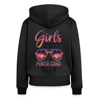 Girls Trip Punta Cana 2024 - Women's Premium Organic Zip Hoodie - black - Back - Julia (174cm)