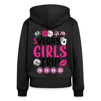 Vegas Girl Trip 2024 - Women's Premium Organic Zip Hoodie - black - Back - Julia (174cm)