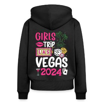 Vegas Girls Trip 2024 - Women's Premium Organic Zip Hoodie - black - Back - Julia (174cm)