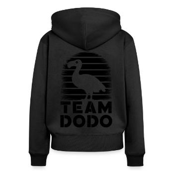 Dodo Dire Dodo Oiseau Drôle Dodo Cadeau - Sweat à capuche zippé Premium bio Femme - noir - Dos - Julia (174cm)