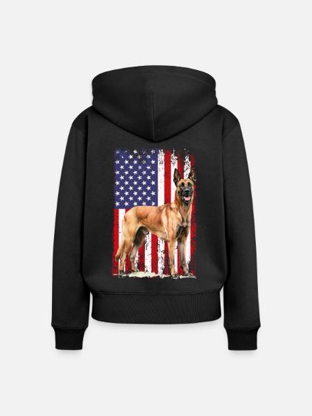 Belgian Malinois - Frauen Premium Bio Zip Hoodie - Schwarz