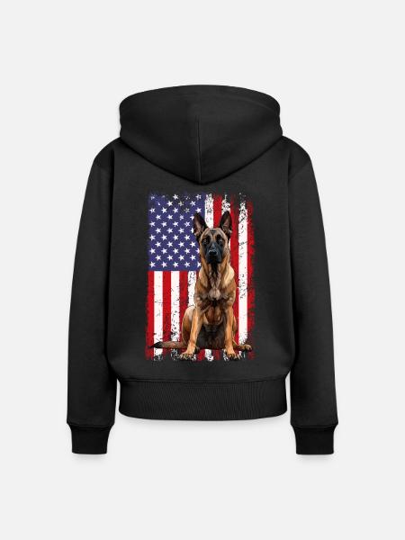 Belgian Malinois - Frauen Premium Bio Zip Hoodie - Schwarz