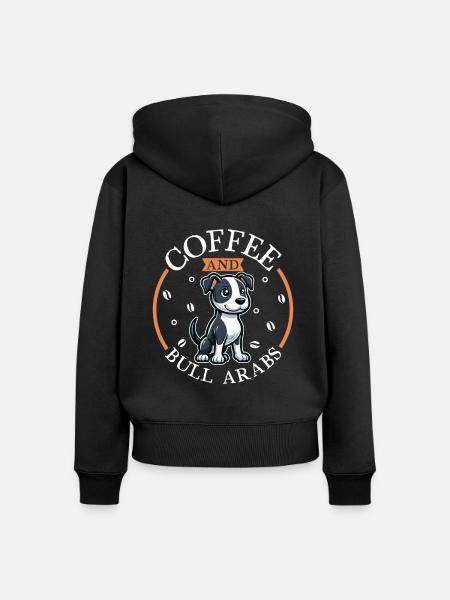 Kaffee und Bull Arab - Frauen Premium Bio Zip Hoodie - Schwarz
