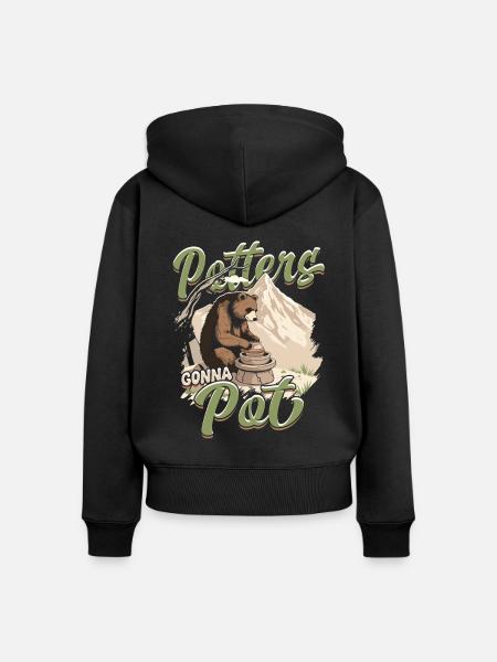 Töpfern Töpferei Töpfer - Frauen Premium Bio Zip Hoodie - Schwarz