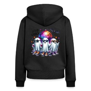 Halloween Partner Look Let's Go Ghouls Design - Women's Premium Organic Zip Hoodie - black - Back - Julia (174cm)