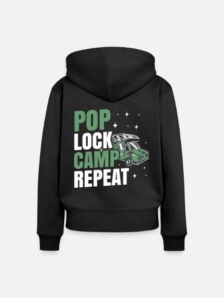 Wohnmobilzubehör Pop-up-camper - Frauen Premium Bio Zip Hoodie - Schwarz