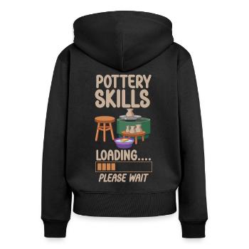 Pottery Ceramics Artist Pottery - Women's Premium Organic Zip Hoodie - black - Back - Julia (174cm)
