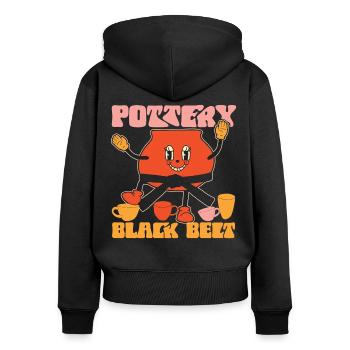 Pottery Ceramics Artist Pottery - Women's Premium Organic Zip Hoodie - black - Back - Julia (174cm)