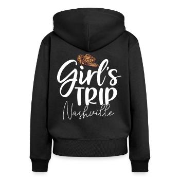 Girls Trip Nashville - Frauen Premium Bio Zip Hoodie - Schwarz - Hinten - Julia (174cm)