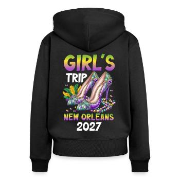 Girls Trip New Orleans 2027 - Women's Premium Organic Zip Hoodie - black - Back - Julia (174cm)