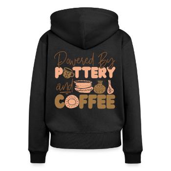 Pottery Ceramics Artist Coffee - Frauen Premium Bio Zip Hoodie - Schwarz - Hinten - Julia (174cm)