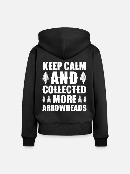 Pfeilspitzen Sammler Pfeilspitzen Sammlung - Frauen Premium Bio Zip Hoodie - Schwarz