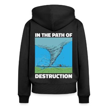 Storm Chasing: In the Path of Destruction - Women's Premium Organic Zip Hoodie - black - Back - Julia (174cm)