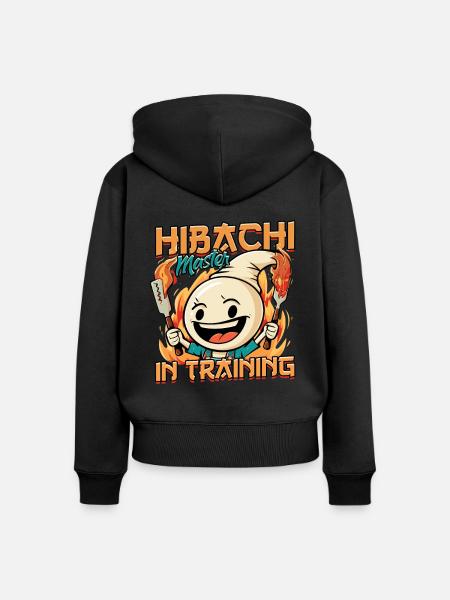 Hibachi Master In Training - Frauen Premium Bio Zip Hoodie - Schwarz