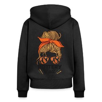 Pottery Ceramics Artist Girl - Frauen Premium Bio Zip Hoodie - Schwarz - Hinten - Julia (174cm)