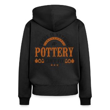 Pottery Ceramics Artist There Is - Women's Premium Organic Zip Hoodie - black - Back - Julia (174cm)