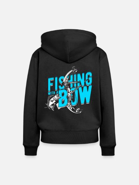 Bogenfischer Bogenfischen Bogenangeln - Frauen Premium Bio Zip Hoodie - Schwarz