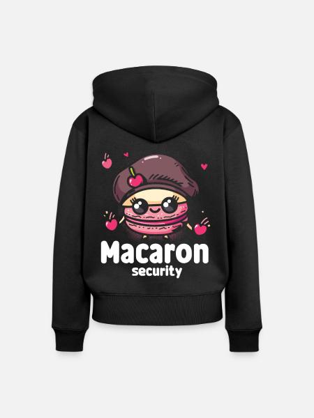Macaron-liebhaber Macaron Baker - Frauen Premium Bio Zip Hoodie - Schwarz