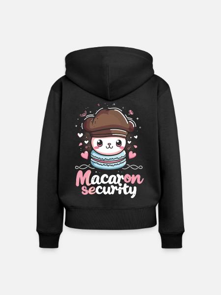 Macaron-liebhaber Macaron Baker - Frauen Premium Bio Zip Hoodie - Schwarz