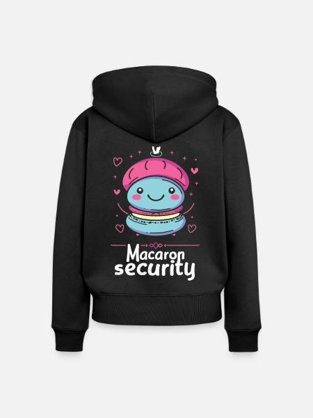 Macaron-liebhaber Macaron Baker - Frauen Premium Bio Zip Hoodie - Schwarz