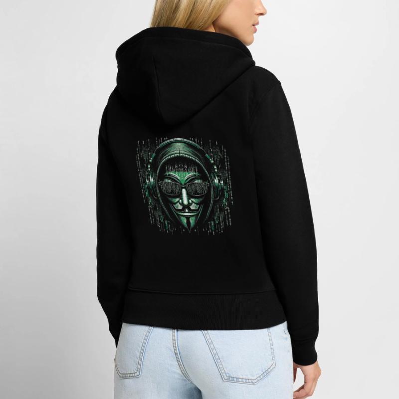 Hacker Informatiker Programmierer Informatik Frauen Premium Bio Zip Hoodie