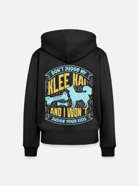 Alaskan Klee Kai - Frauen Premium Bio Zip Hoodie - Schwarz