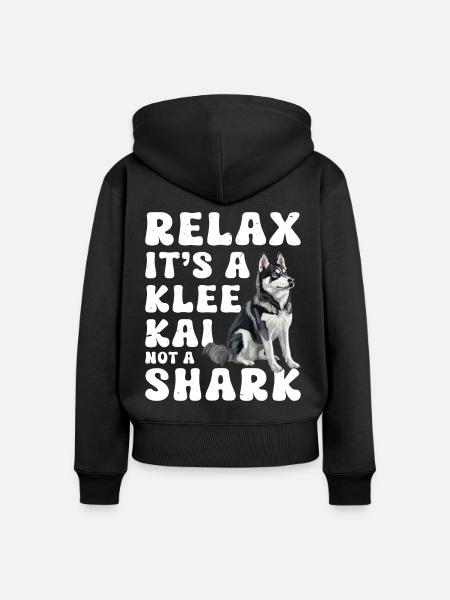 Alaskan Klee Kai - Frauen Premium Bio Zip Hoodie - Schwarz