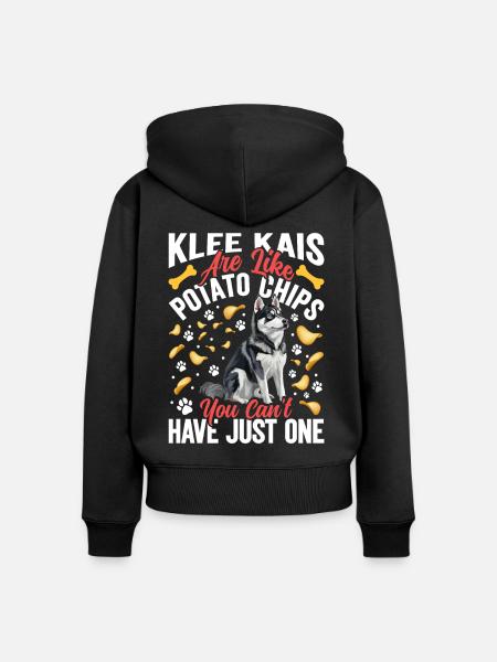 Alaskan Klee Kai - Frauen Premium Bio Zip Hoodie - Schwarz